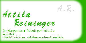 attila reininger business card